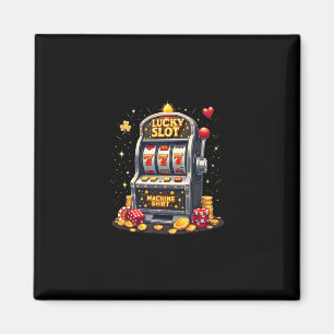 Glücksspiel-Liebhaber aus Las Vegas Glücklicher Sp Magnet