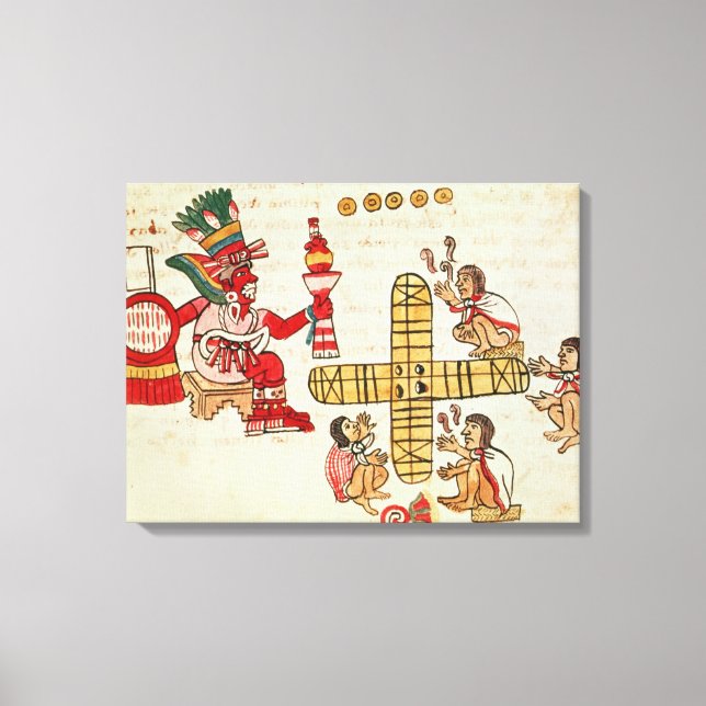 Glücksspiel Patoli und der Gott Leinwanddruck (Vorderseite)