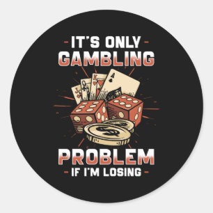 Glücksspiel Runder Aufkleber