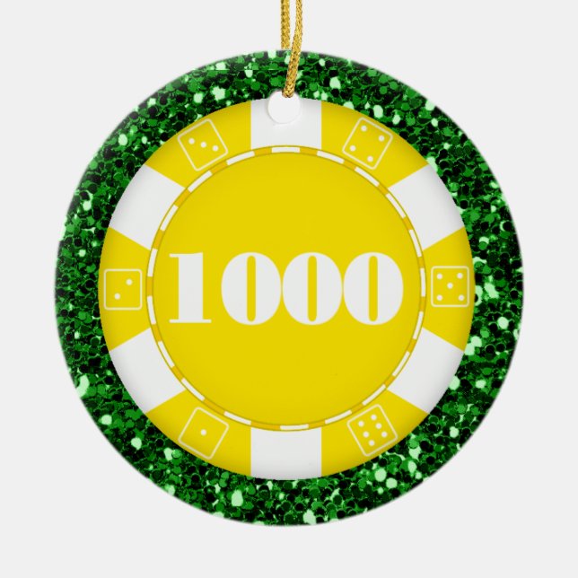 Glücksspiel - Vegas Keramik Ornament (Vorne)