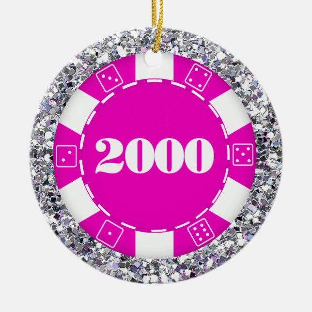 Glücksspiel - Vegas Keramikornament (Vorne)