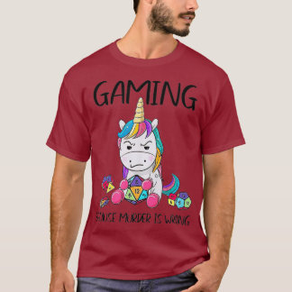 Glücksspiel, weil Mord falsch ist Einhorn T-Shirt
