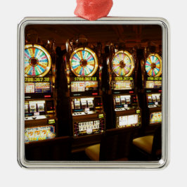 Glücksspielmaschine ein bewaffnetes Bandit-Geld La Silbernes Ornament