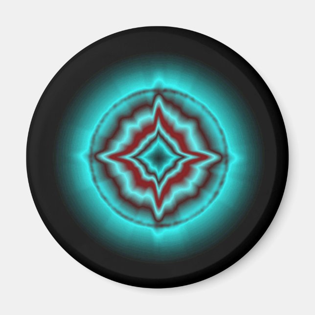 Glückssterne auf schwarz magnet (Vorne)