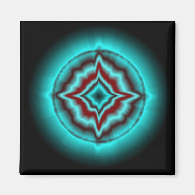 Glückssterne auf schwarz magnet (Vorne)