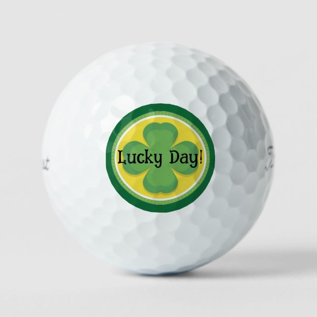 Glückstag! Kleeblatt anpassen Golfball (Vorderseite)