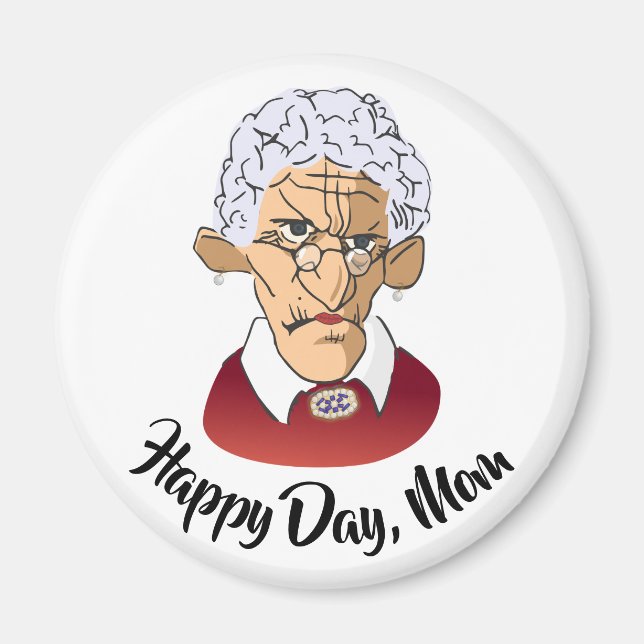 Glückstag, Mama Muttertag Spaß Magnet (Vorne)
