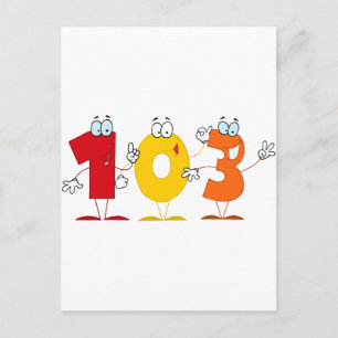Glückszahl 103 postkarte