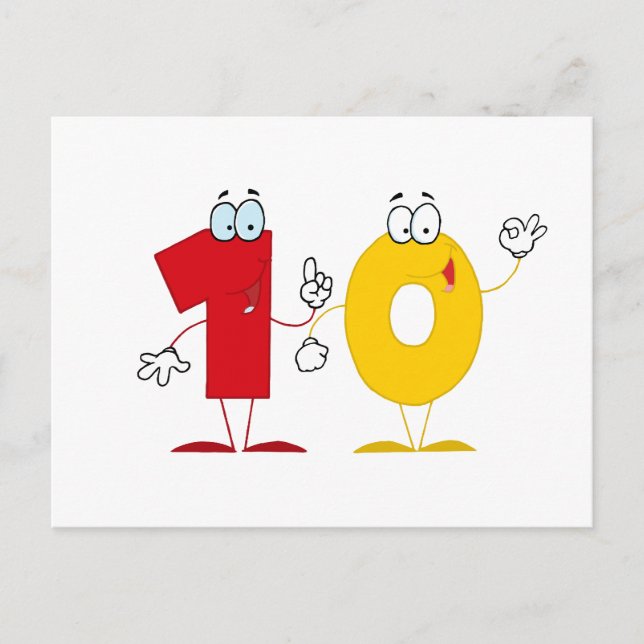Glückszahl 10 postkarte (Vorderseite)