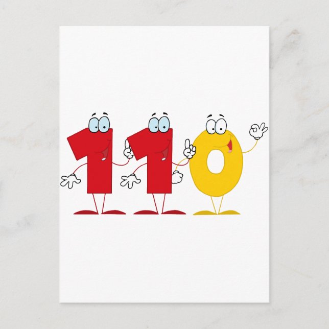 Glückszahl 110 postkarte (Vorderseite)