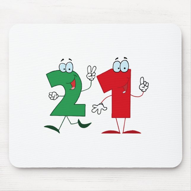 Glückszahl 21 mousepad (Vorne)