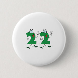 Glückszahl 22 button