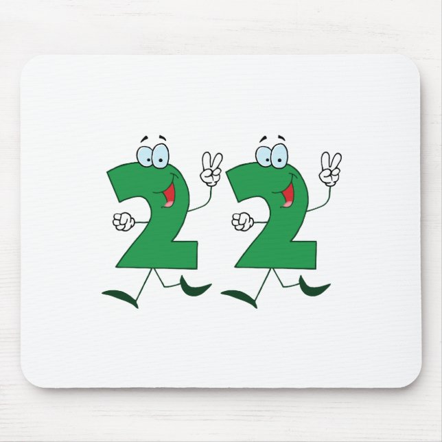 Glückszahl 22 mousepad (Vorne)