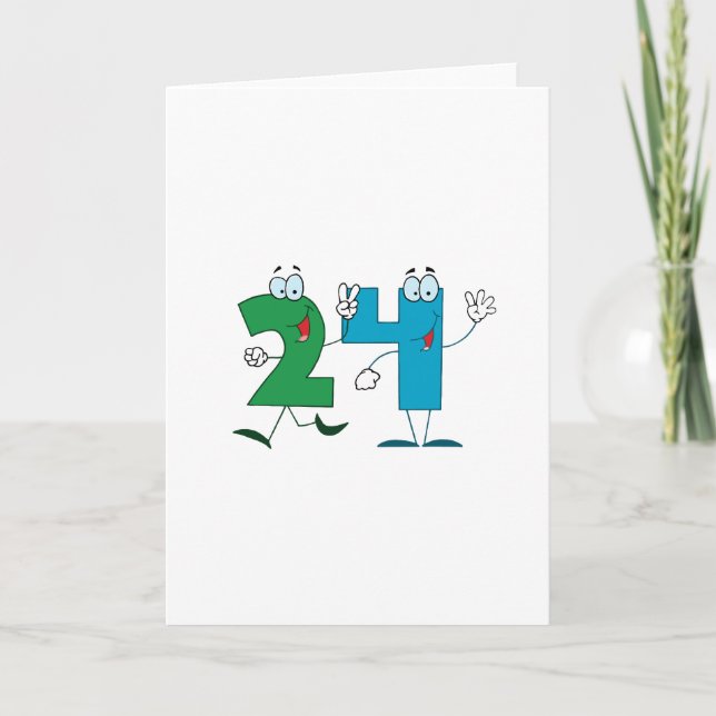 Glückszahl 24 karte (Vorderseite)