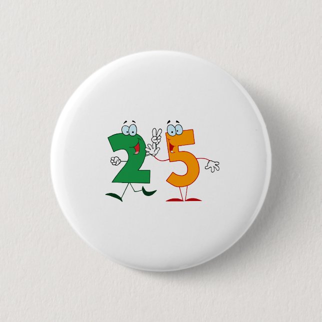 Glückszahl 25 button (Vorderseite)