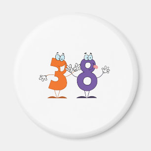 Glückszahl 38 magnet