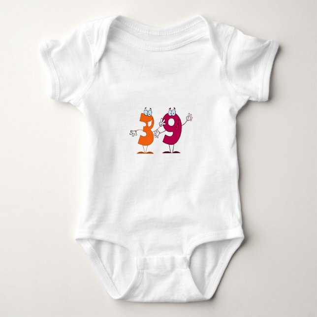 Glückszahl 39 baby strampler (Vorderseite)
