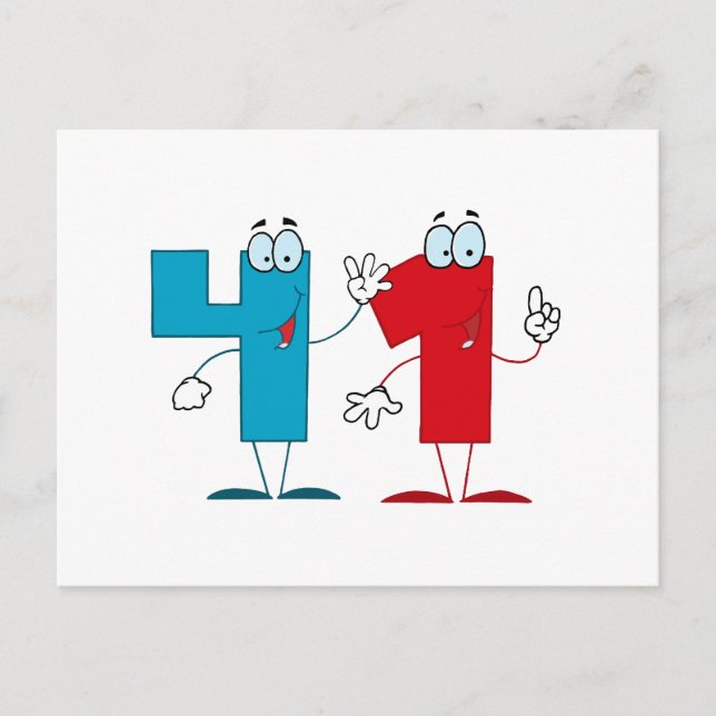 Glückszahl 41 postkarte (Vorderseite)