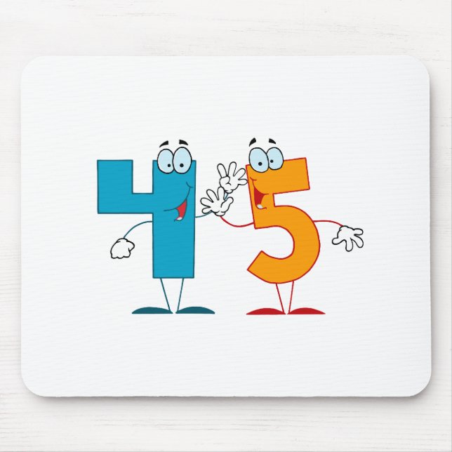 Glückszahl 45 mousepad (Vorne)