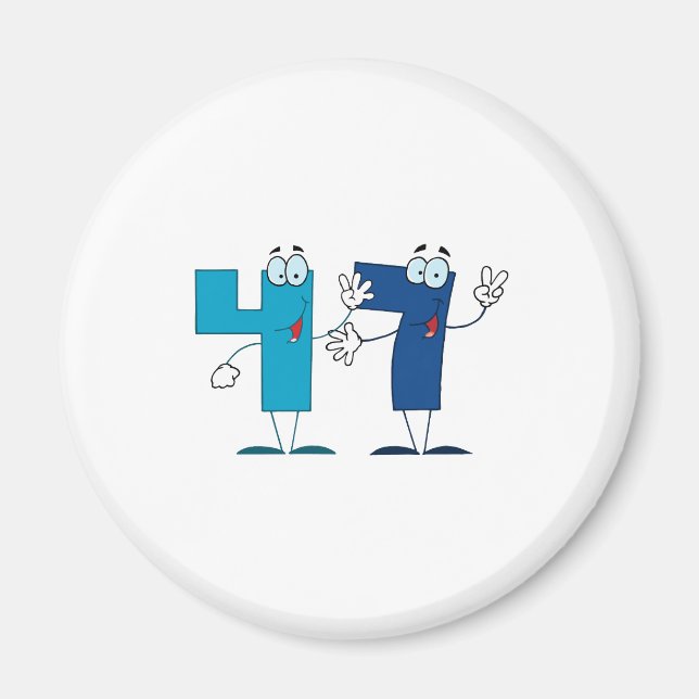 Glückszahl 47 magnet (Vorne)