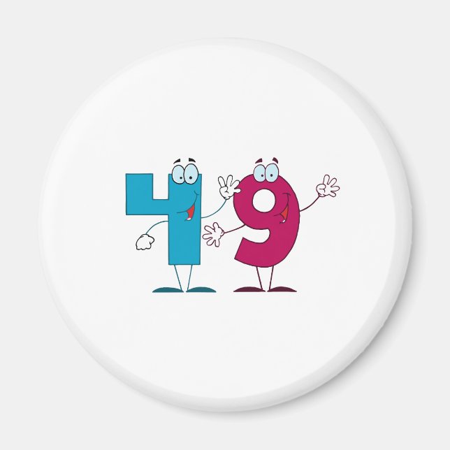 Glückszahl 49 magnet (Vorne)