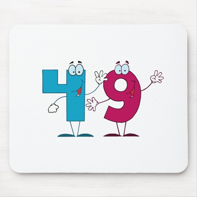 Glückszahl 49 mousepad (Vorne)