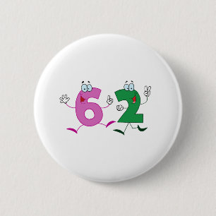 Glückszahl 62 button