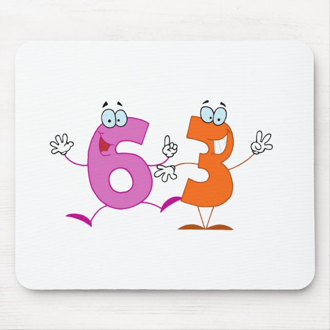Glückszahl 63 mousepad (Vorne)