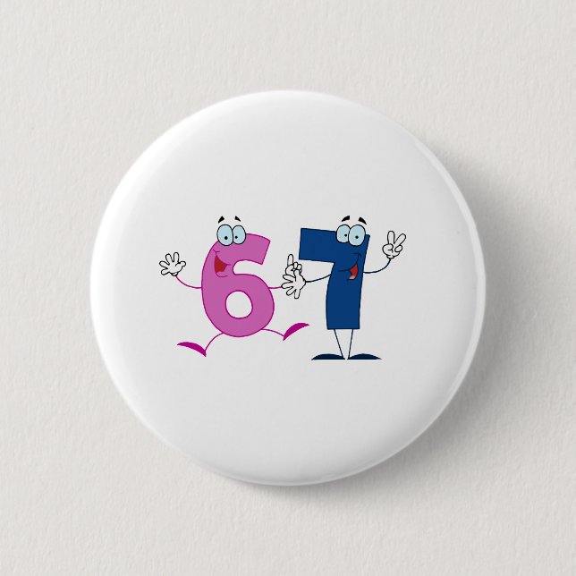 Glückszahl 67 button (Vorderseite)