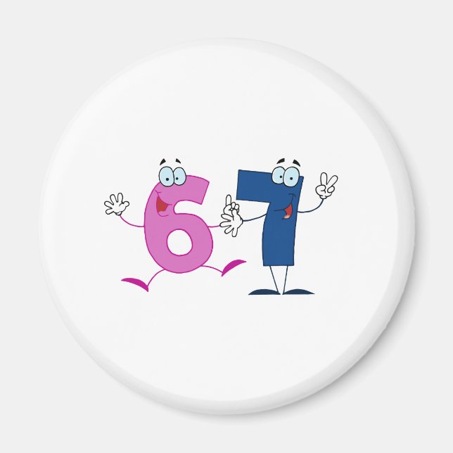 Glückszahl 67 magnet (Vorne)
