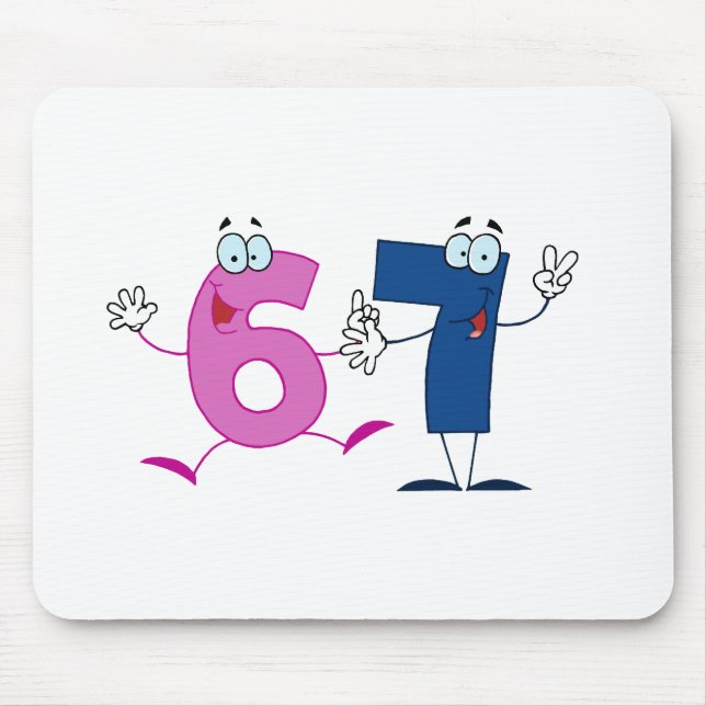 Glückszahl 67 mousepad (Vorne)
