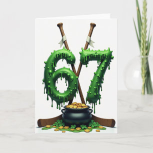 Glückszahl 67 St. Patricks-Karte Karte