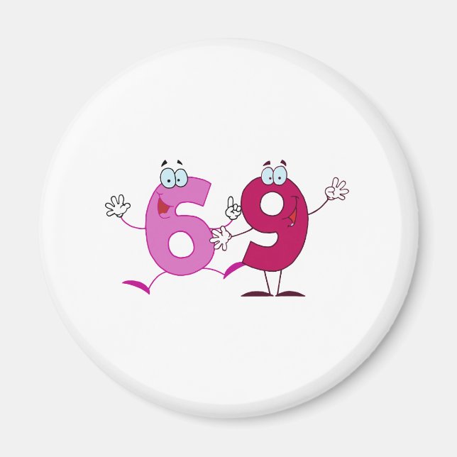 Glückszahl 69 magnet (Vorne)