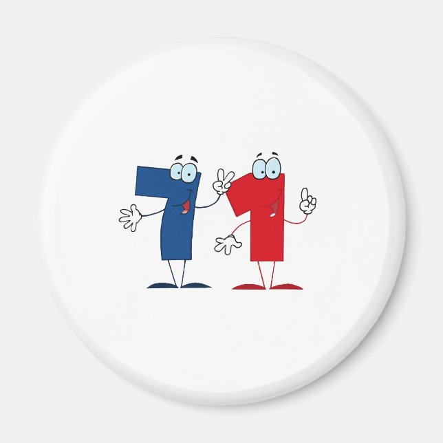 Glückszahl 71 magnet (Vorne)