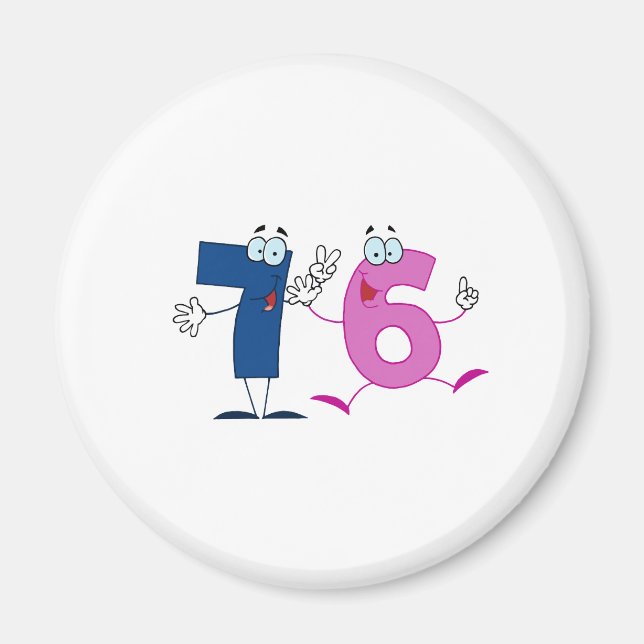 Glückszahl 76 magnet (Vorne)