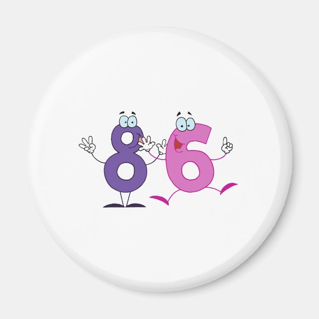 Glückszahl 86 magnet (Vorne)