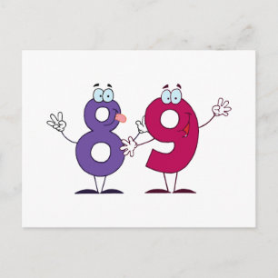 Glückszahl 89 postkarte