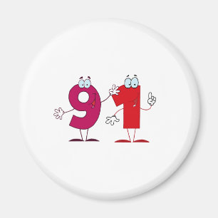 Glückszahl 91 magnet