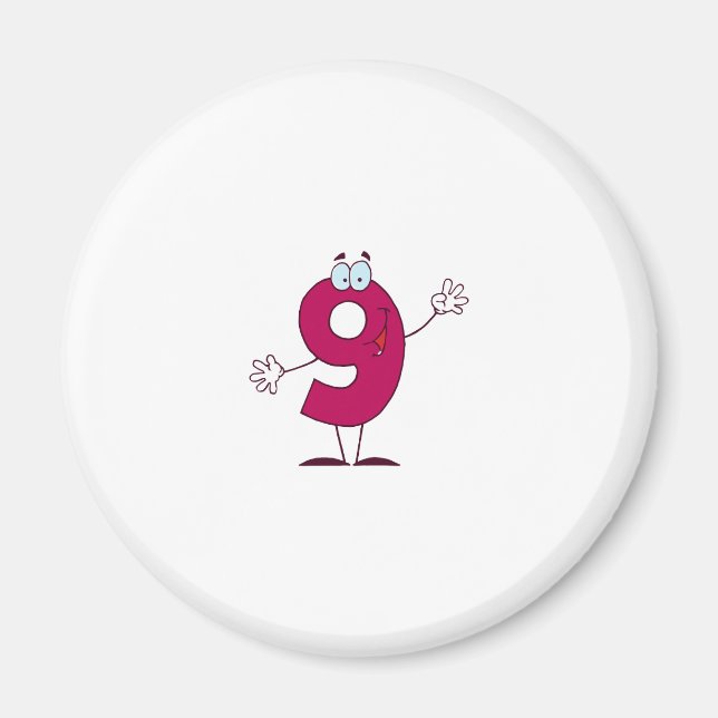 Glückszahl 9 magnet (Vorne)