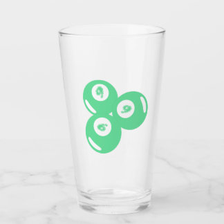 Glückszahl 9 Türkise Bälle Glas