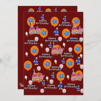 Glückwunsch 4. Geburtstag Einladung Geburtstag #4