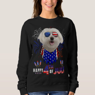 Glückwunsch 4. Juli American Flag Maltesedog Sungl Sweatshirt
