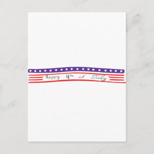 Glückwunsch 4. Juli Amerikanische Flagge Postkarte