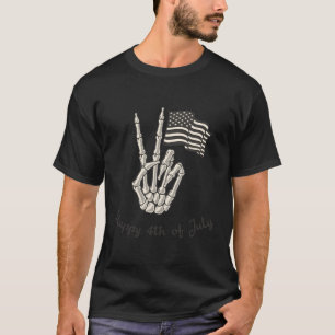 Glückwunsch 4. Juli amerikanisches Flag-Friedensze T-Shirt