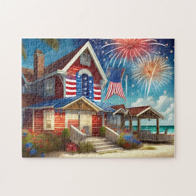 Glückwunsch 4. Juli Art Daily Jigsaw Puzzle Neuest (Horizontal)