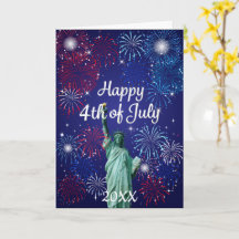 Glückwunsch 4. Juli Feuerwerk