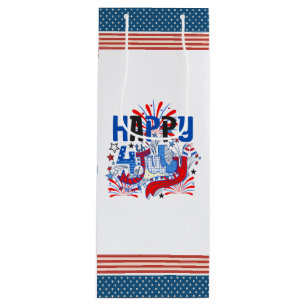 Glückwunsch 4. Juli Fireworks USA-63261 Geschenktüte Für Weinflaschen
