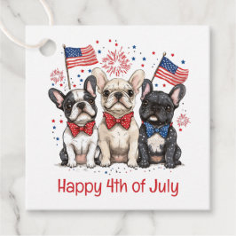 Glückwunsch 4. Juli Französischer Bulldogs Geschenkanhänger