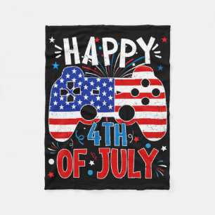 Glückwunsch 4. Juli Gaming Patriotic American Flag Fleecedecke