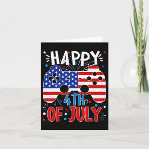 Glückwunsch 4. Juli Gaming Patriotic American Flag Karte